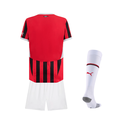Kindertrikot - AC Milan Heim 24/25 - Weiße Shorts