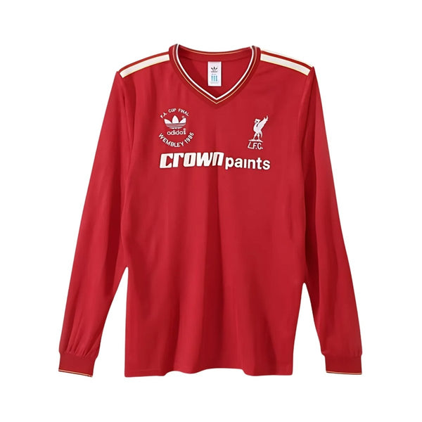 Liverpool Heimtrikot-Final des FA Cups 86/87 - Manga Comprida
